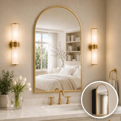 Bathroom Cabinet Mirror - Arched Medicine Cabinet Mirror No Assembly