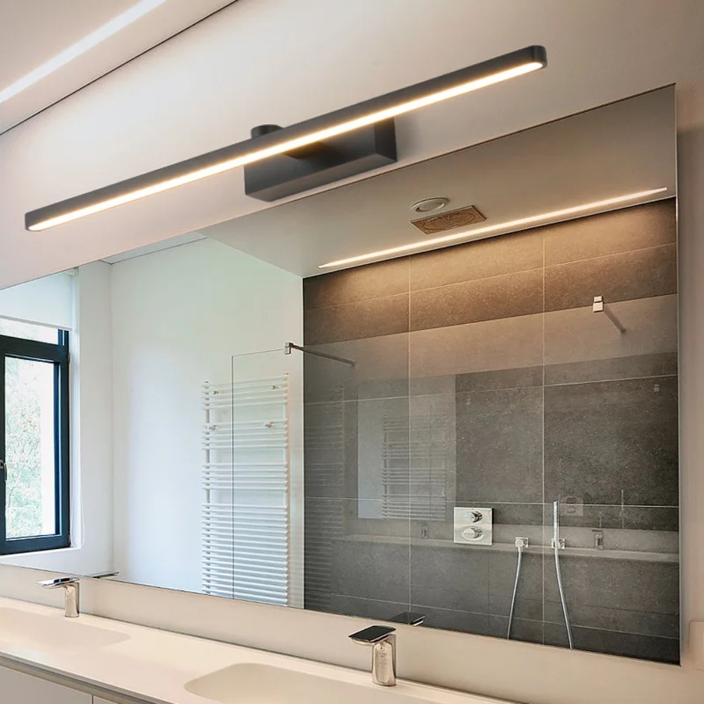 Bathroom Cabinet Mirror - JOYINLED 40CM Black LED Mirror Front