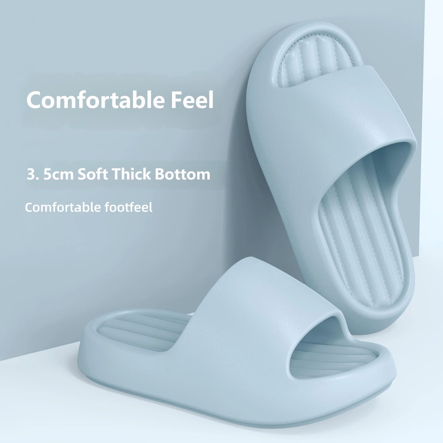 Your Home Bathroom - Men EVA Open Toe Slippers Lightweight