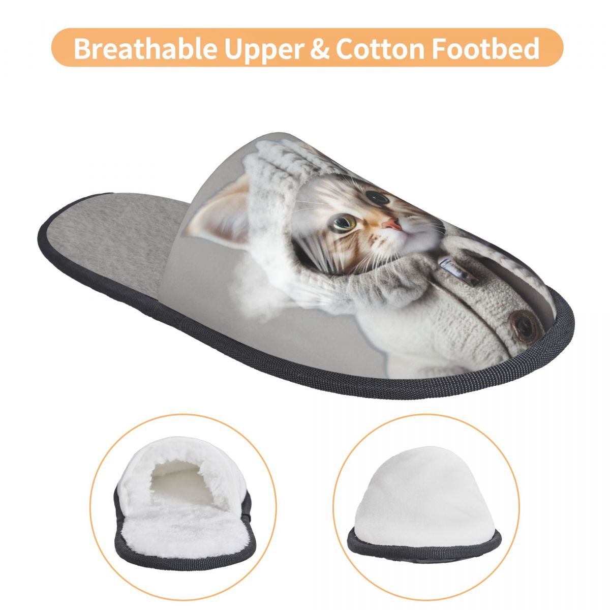 Custom Cute Cat Guest Slippers - огляд і ціна Your Home Bathroom