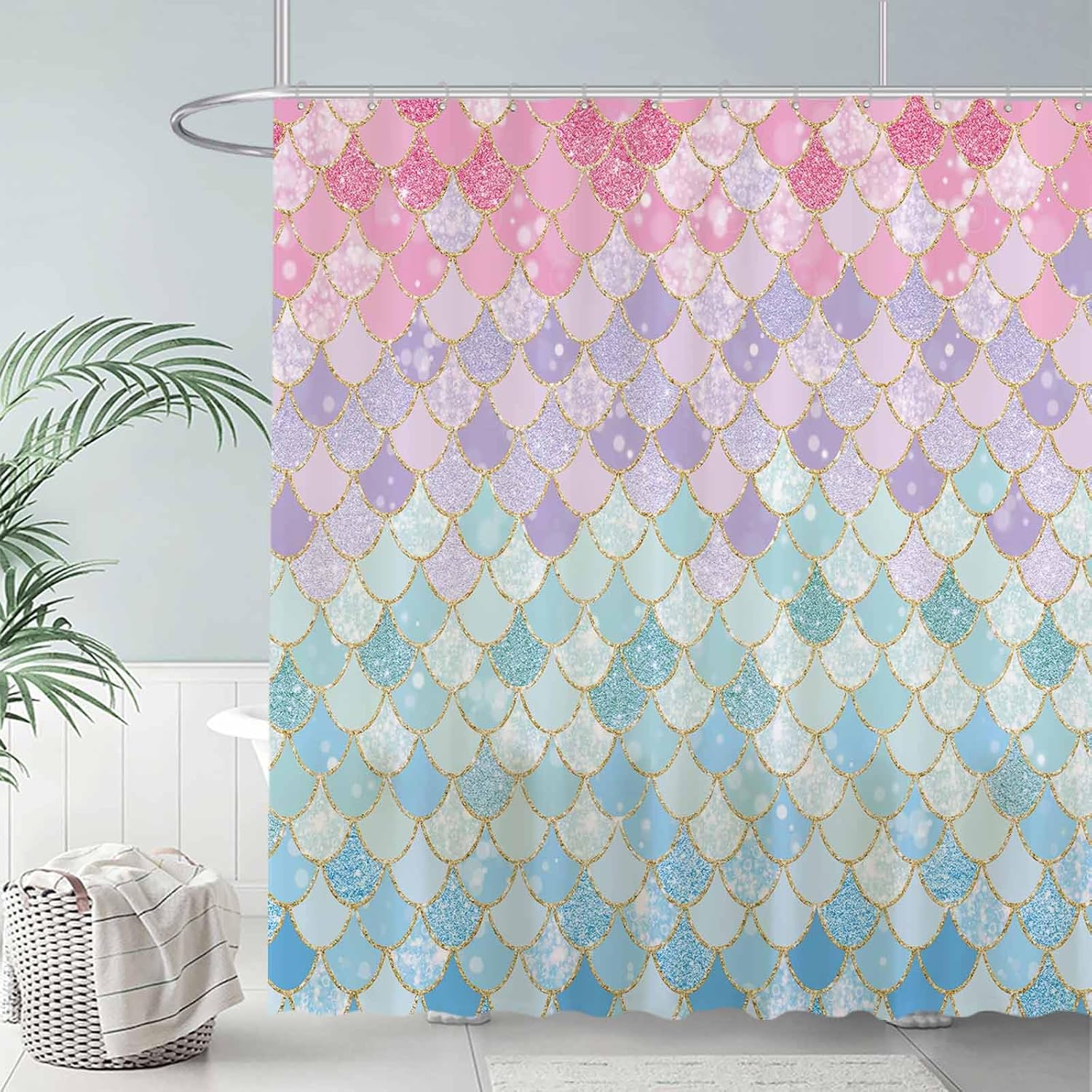 Mermaid Scales Shower Curtain  - огляд і ціна Home Bathroom Scales