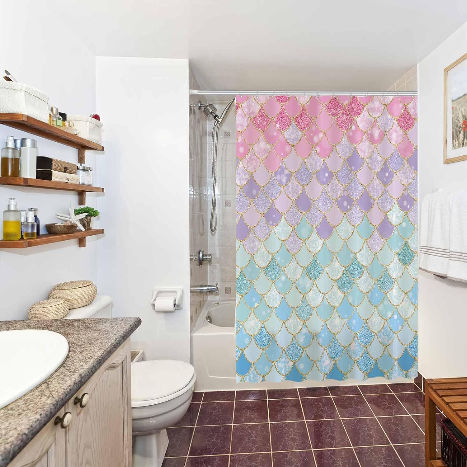 Mermaid Scales Shower Curtain  - огляд і ціна Home Bathroom Scales