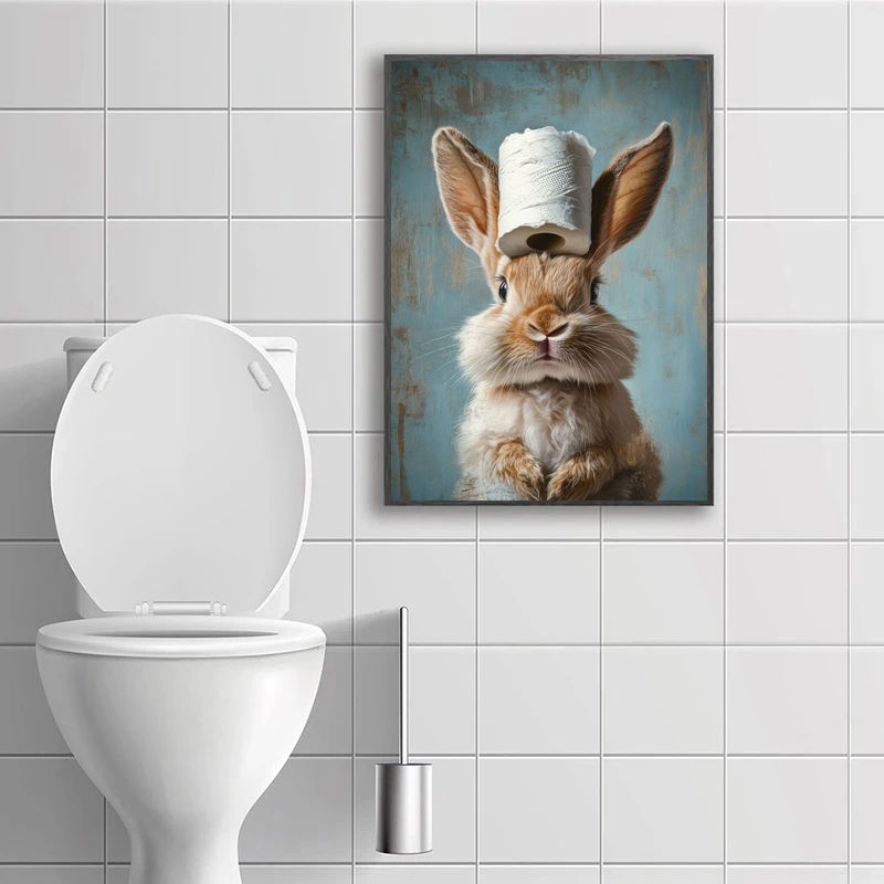 Cartoon Cute Funny Animals wit - огляд і ціна Home Design Bathroom