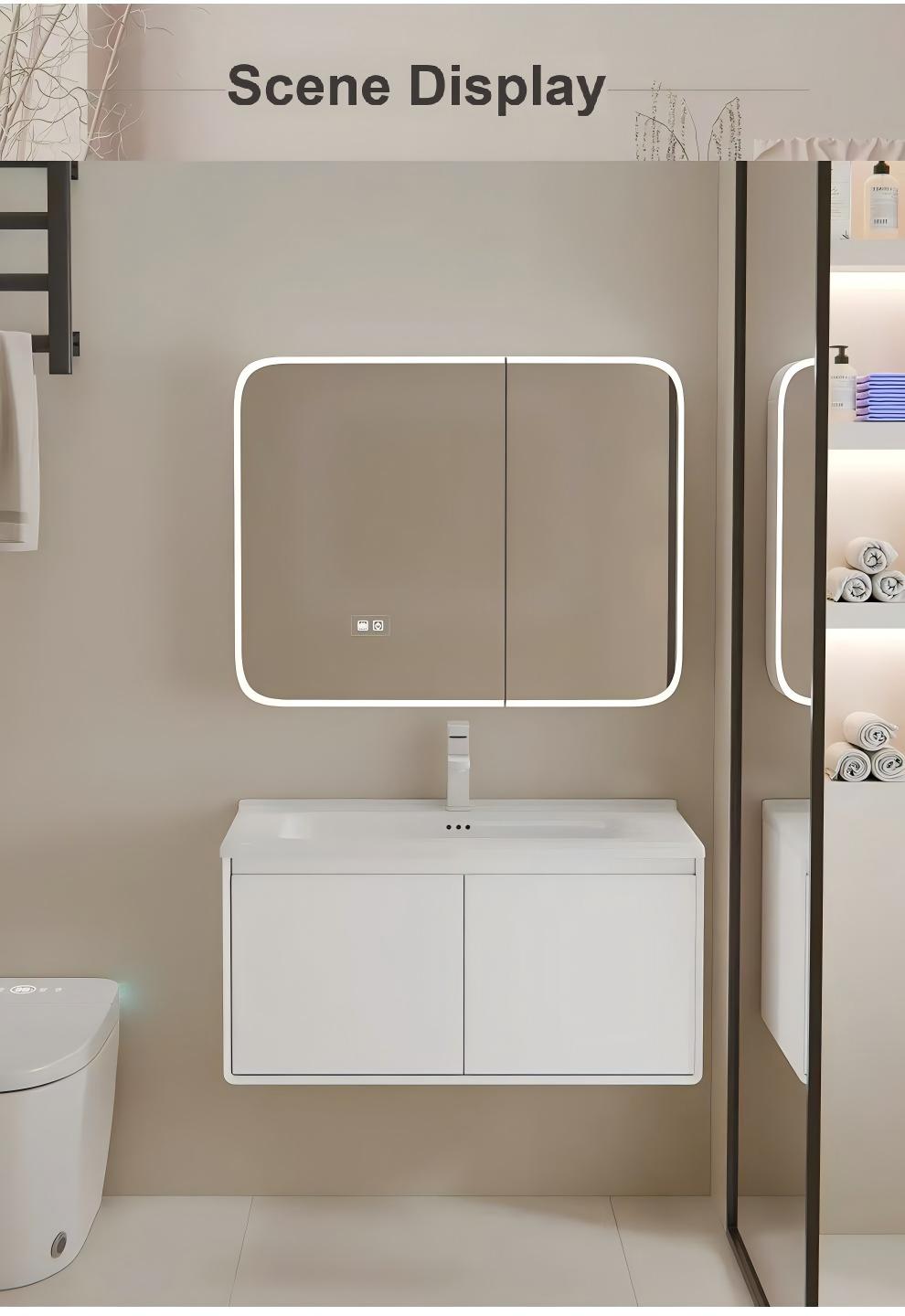 70cm Modern Minimalist Wall-Mo - огляд і ціна Bathroom Cabinet Mirror