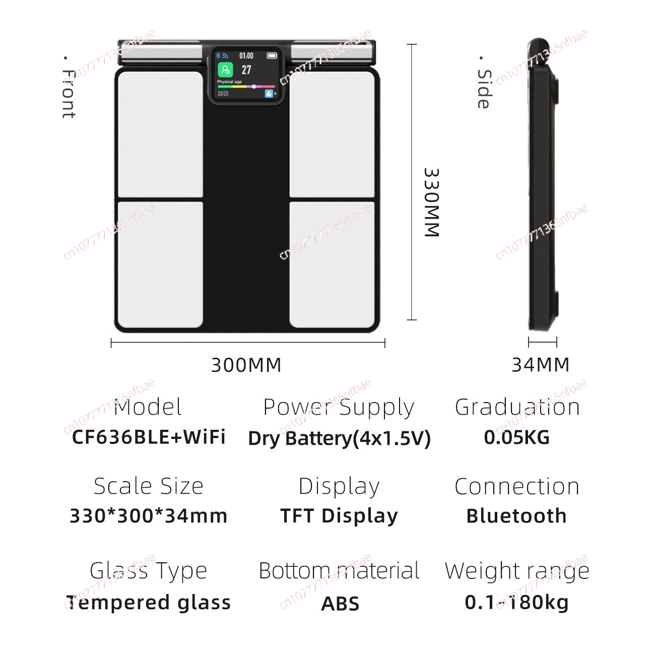 8‑Electrode Smart Body Fat Sca - огляд і ціна Home Bathroom Scales