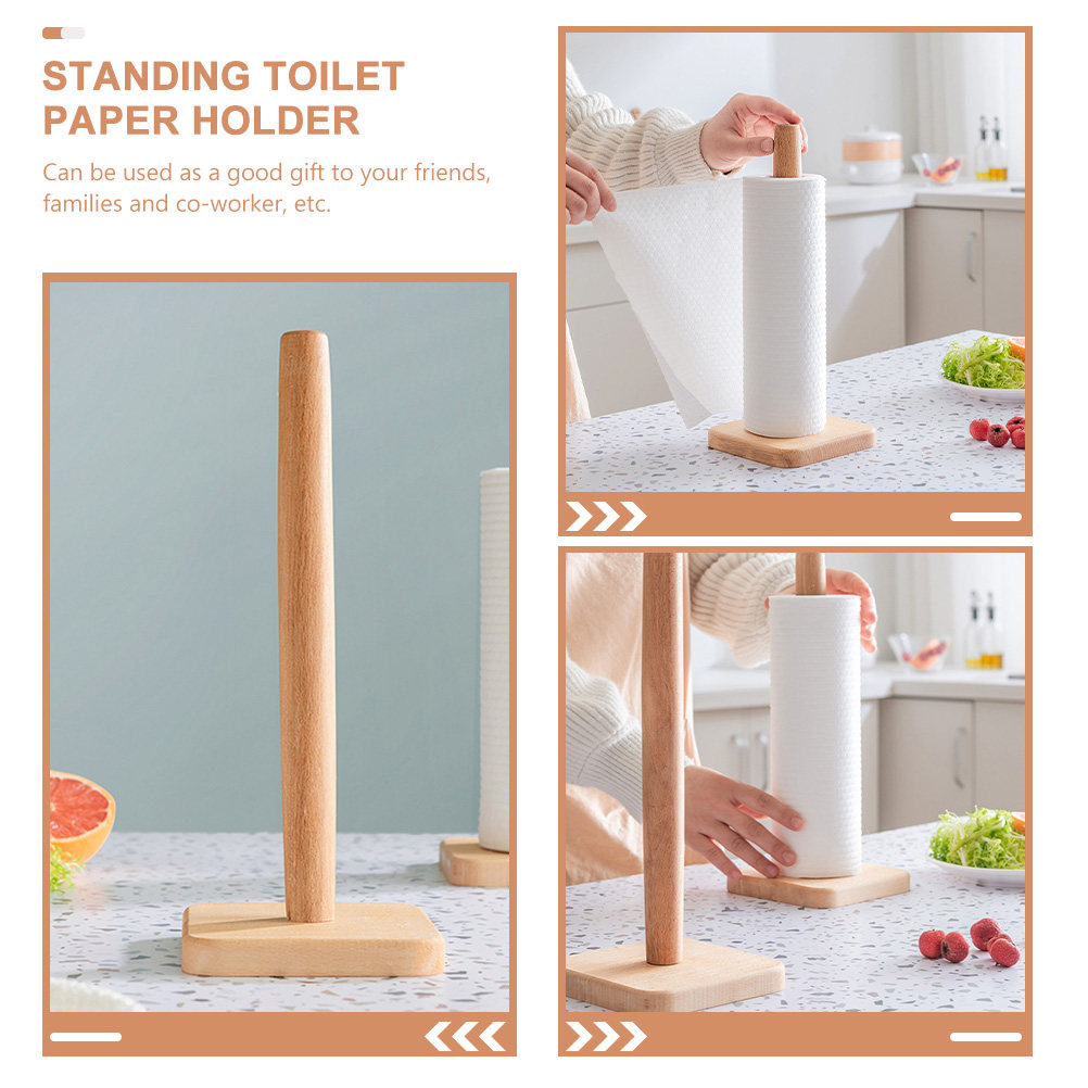 Wood Paper Towel Holder Sturdy - огляд і ціна Home Bathroom Paper Towel Holder