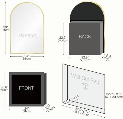Arched Medicine Cabinet Mirror - огляд і ціна Bathroom Cabinet Mirror