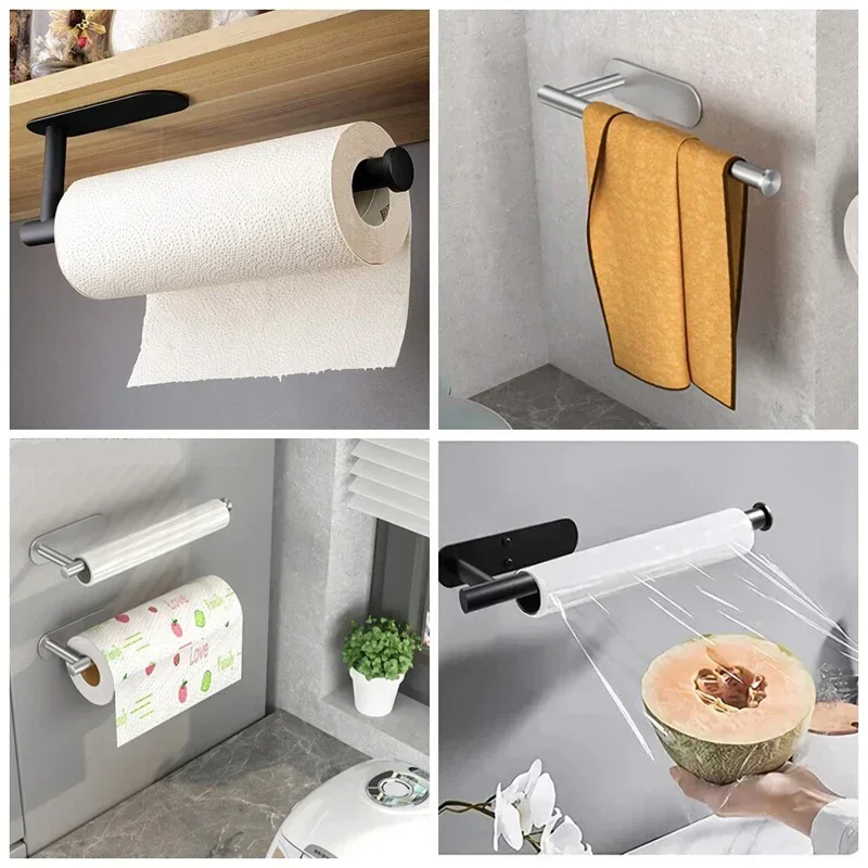Black Self Adhesive Toilet Pap - огляд і ціна Home Bathroom Paper Towel Holder
