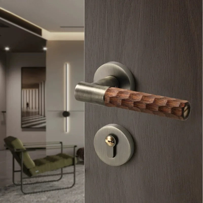 Wooden Door Handle Zinc Silent - огляд і ціна Home Hardware Bathroom Accessories