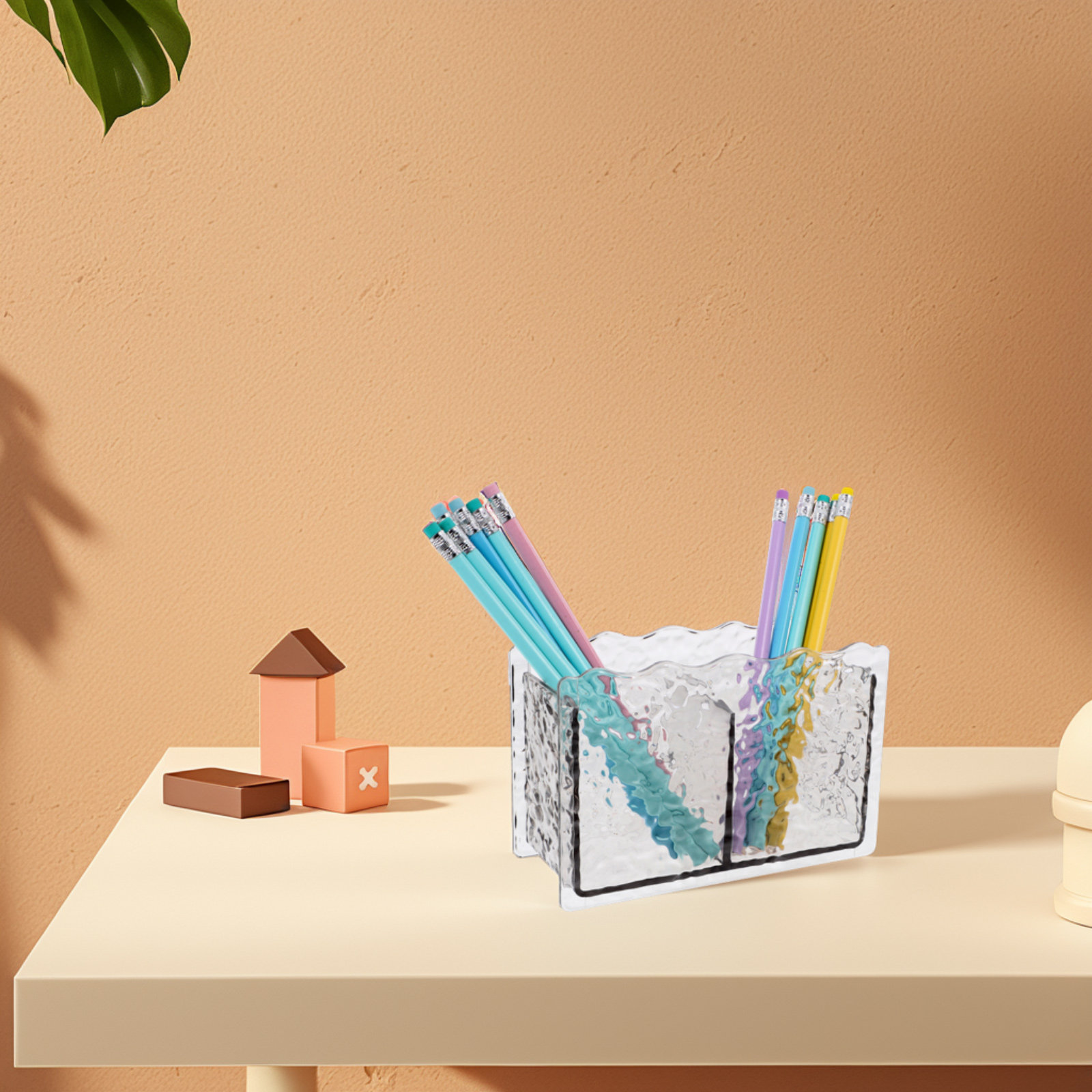 Clear Desk Pen Holder Plastic  - огляд і ціна Home Bathroom Organizer