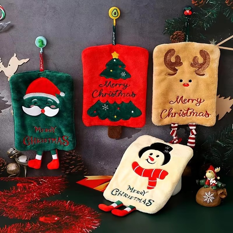 Xmas Hanging Hand Towel Coral  - огляд і ціна Home Design Bathroom