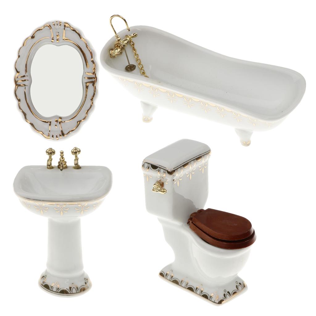Ceramic Dollhouse Bathroom Set - огляд і ціна Home Bathroom Scales