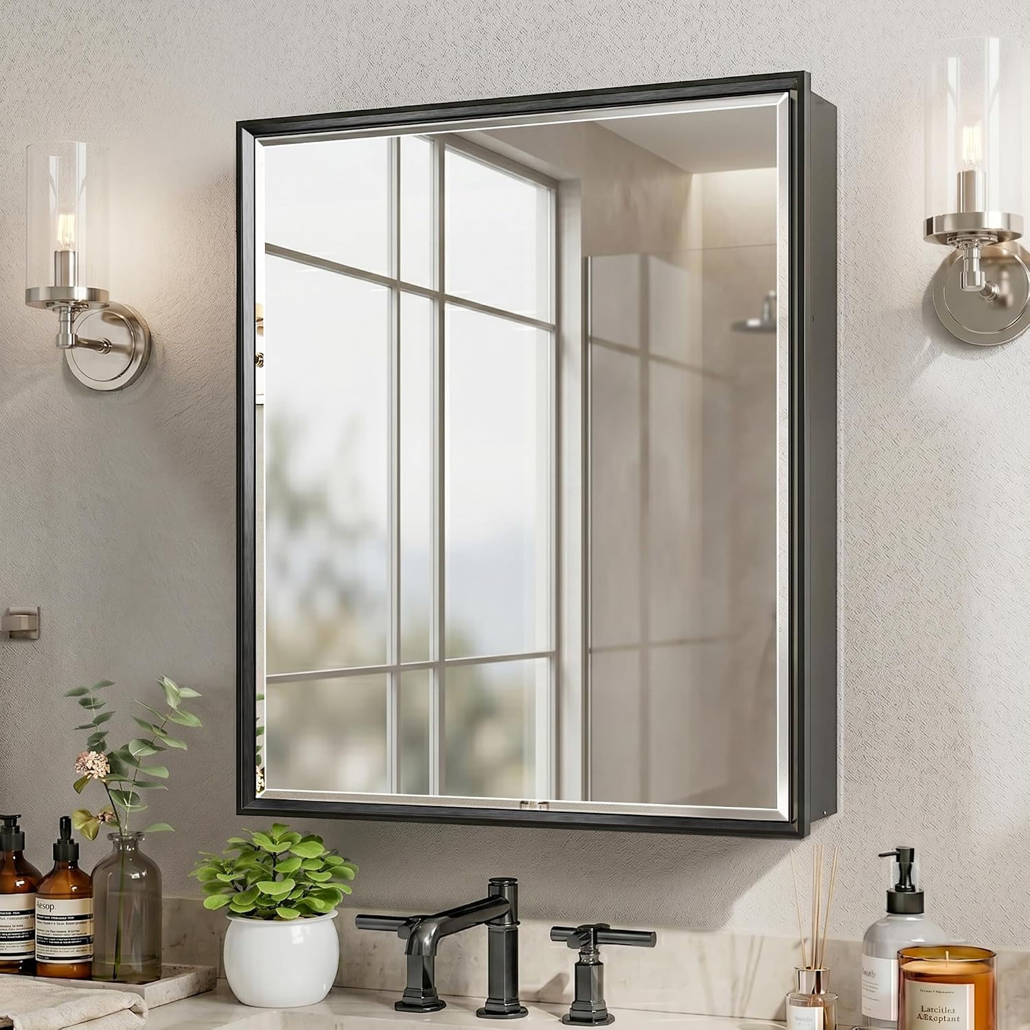 Black Medicine Cabinet Mirror  - огляд і ціна Bathroom Cabinet Mirror