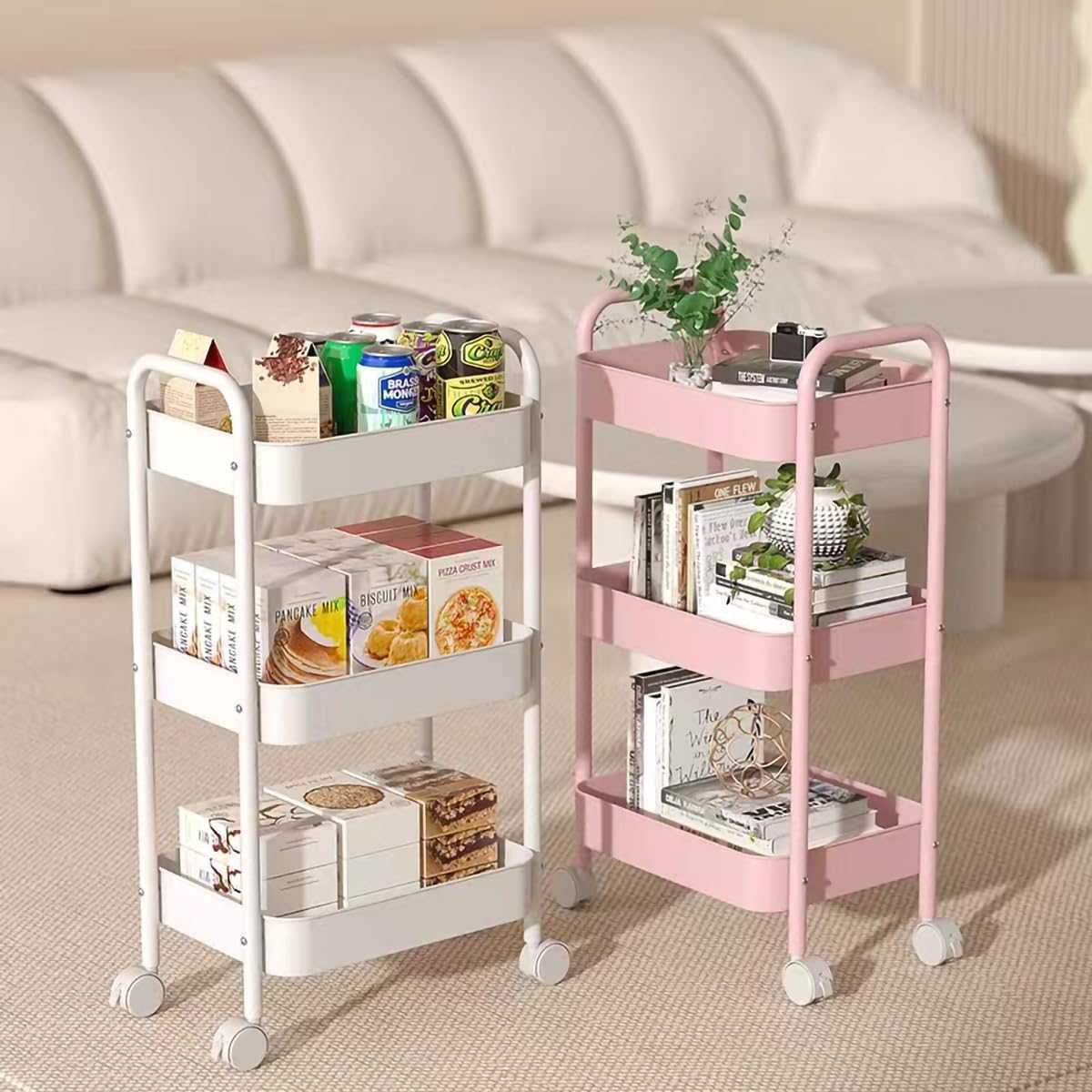 3-Tier Rolling Storage Cart He - огляд і ціна Home Bathroom Organizer