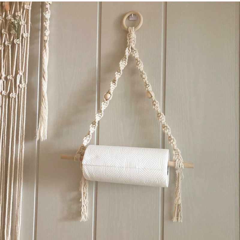 Macrame Paper Towel Holder Mac - огляд і ціна Home Bathroom Paper Towel Holder