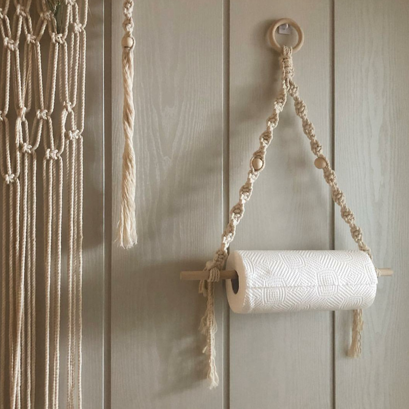 Macrame Paper Towel Holder Mac - огляд і ціна Home Bathroom Paper Towel Holder