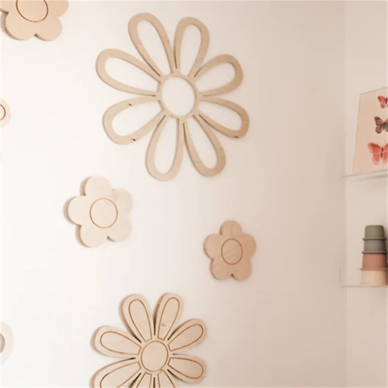 Ins Wooden Daisy Wall Flowers  - огляд і ціна Home Design Bathroom