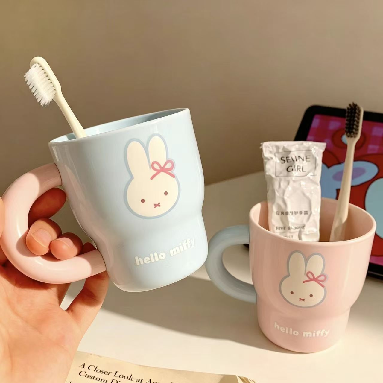 Miffy Rabbit Cartoon Pattern T - огляд і ціна Home Edit Bathroom