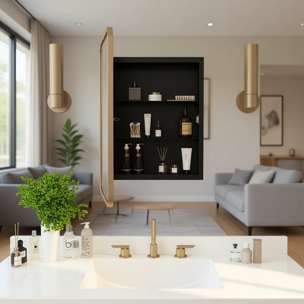 16x24 Recessed Medicine Cabine - огляд і ціна Bathroom Cabinet Mirror