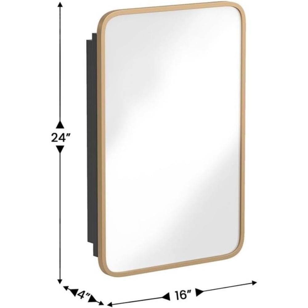 16x24 Recessed Medicine Cabine - огляд і ціна Bathroom Cabinet Mirror