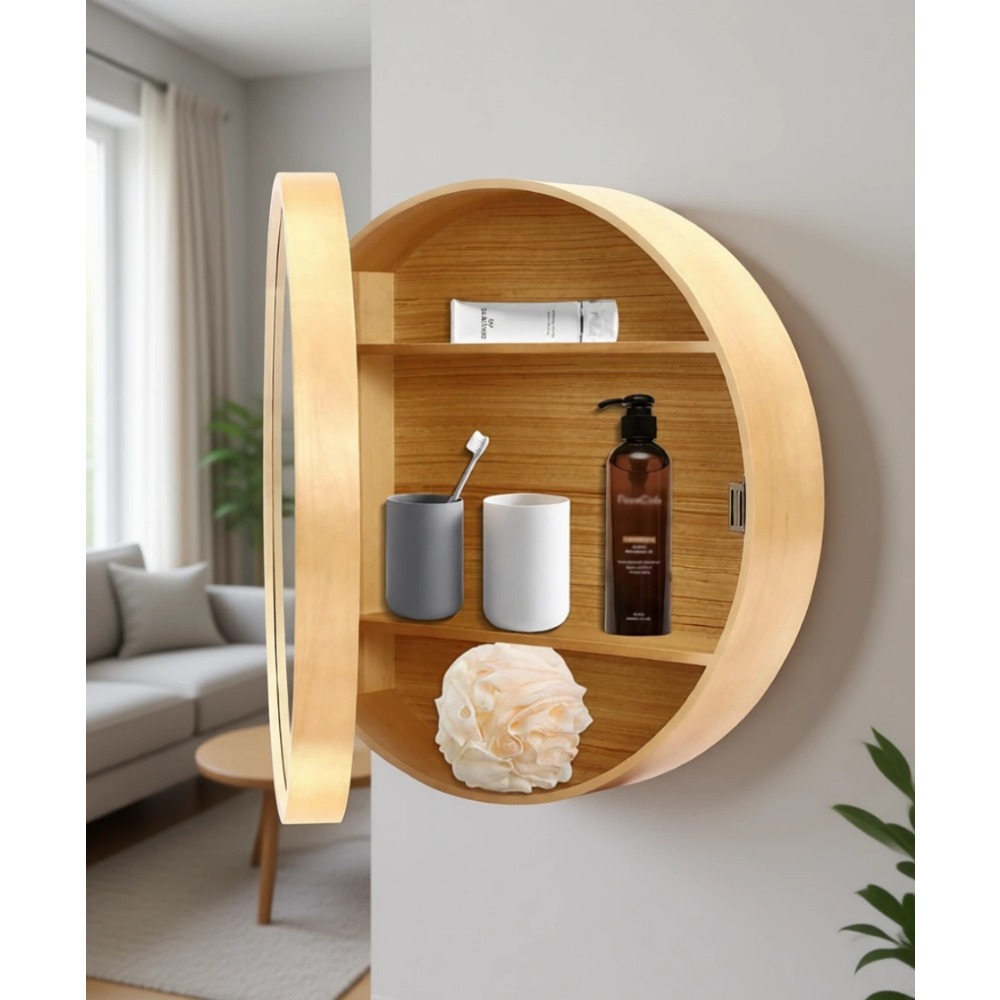 Dual-Purpose Wall-Mounted Wood - огляд і ціна Bathroom Cabinet Mirror