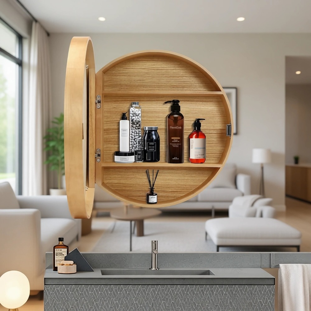 Dual-Purpose Wall-Mounted Wood - огляд і ціна Bathroom Cabinet Mirror