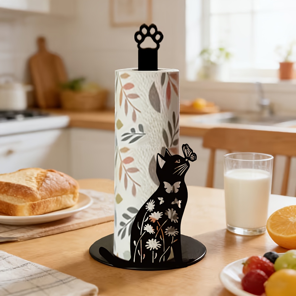 1 Piece 2D Flat Cute Black Cat - огляд і ціна Home Bathroom Paper Towel Holder