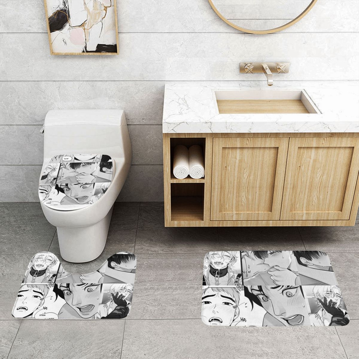 The Good Yaoi Boys 3 Pcs Bath  - огляд і ціна Home Goods Bathroom Sets