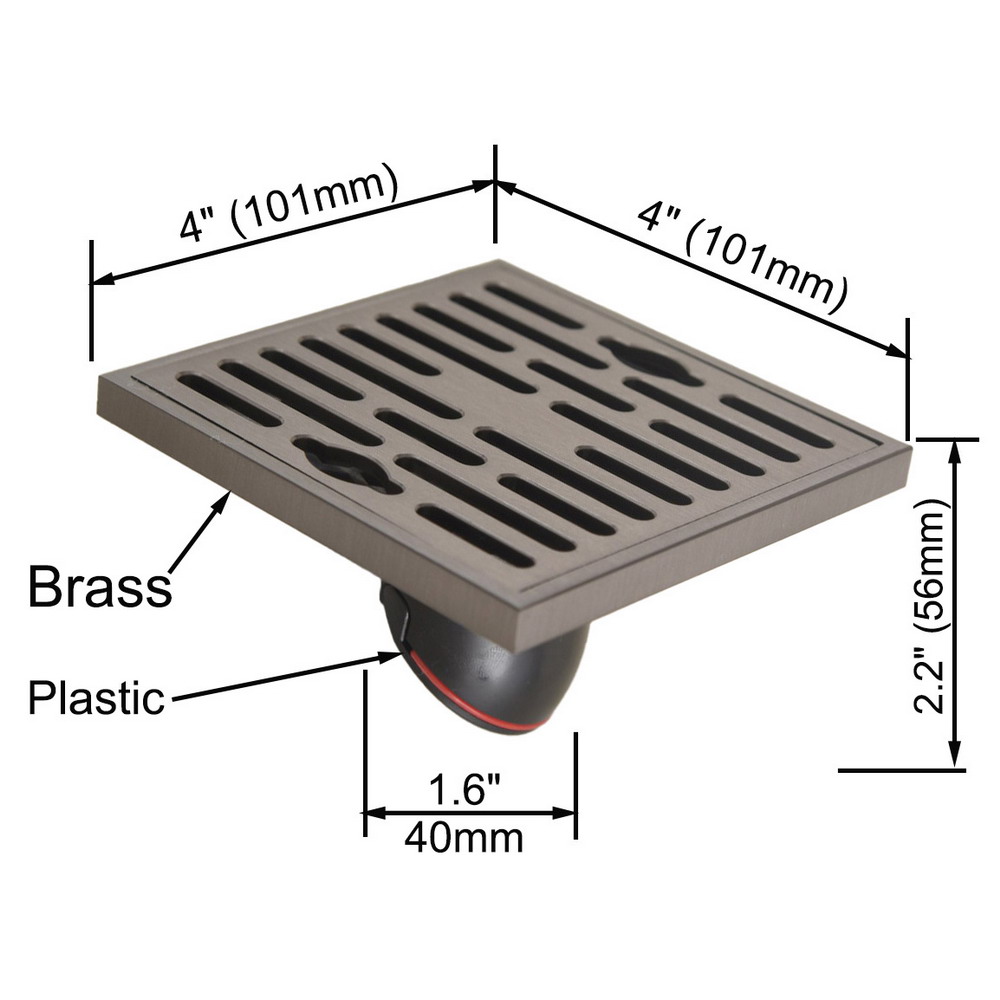 Modern Square Floor Drain Bath - огляд і ціна Home Hardware Bathroom Accessories