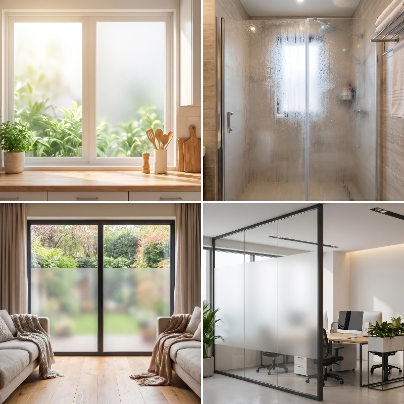 Pure White Frosted Privacy Win - огляд і ціна Home Design Bathroom